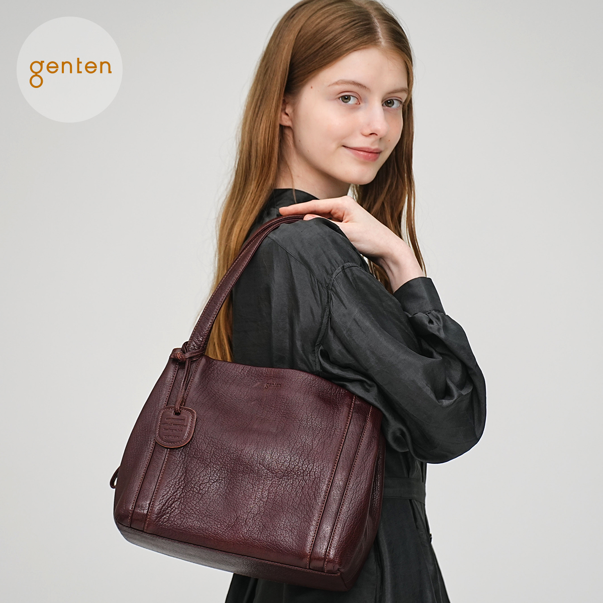 genten（ゲンテン） genten 44111 ゴートベーシック ミドルトート 本革