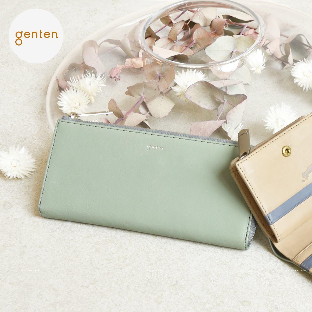 genten（ゲンテン） genten 44590 ユーフォリア L字ファスナー長財布 