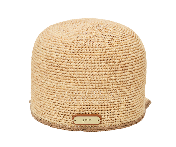 genten（ゲンテン） genten 44603 リネア キャップ 本革 ラフィア 帽子