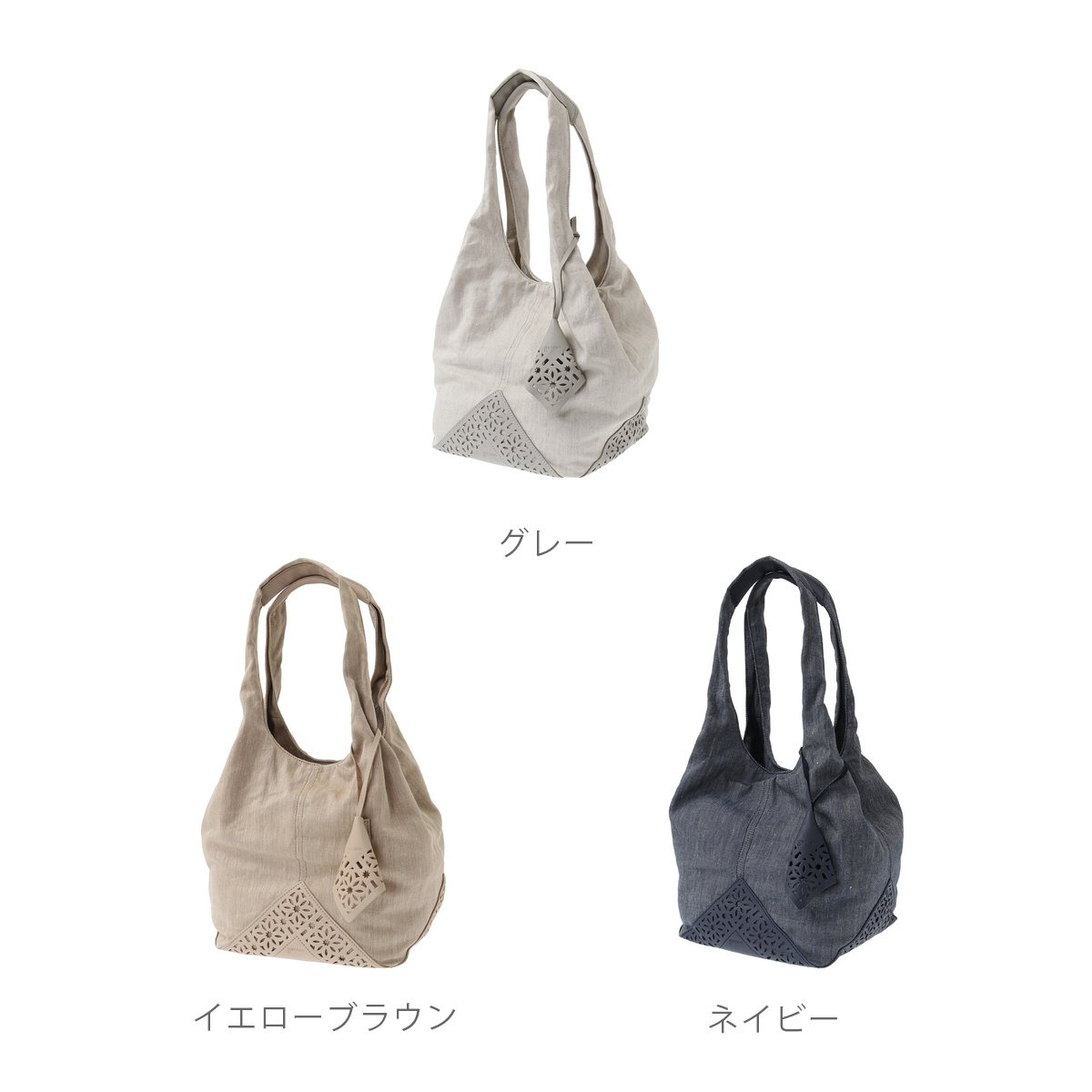 genten（ゲンテン） genten 44620 リノ トートバッグ 大 本革 リネン 
