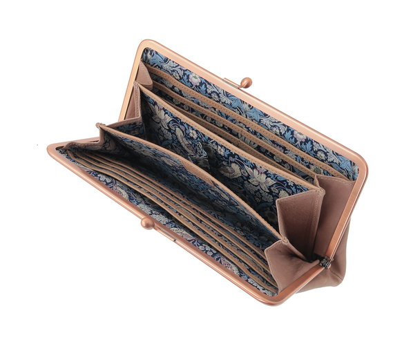 genten ゲンテン 44716 アンティーコ × LIBERTY 口金長財布 本革