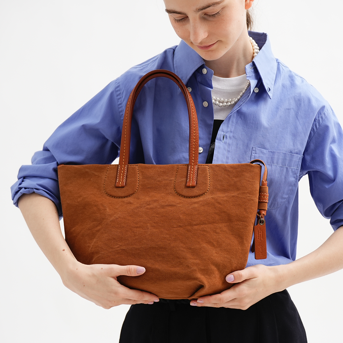 genten（ゲンテン） genten 44721 ミモザグレース 小 本革 帆布 トート