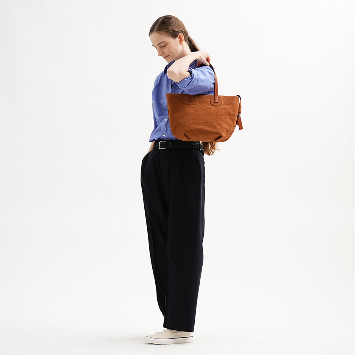 genten（ゲンテン） genten 44721 ミモザグレース 小 本革 帆布 トート 
