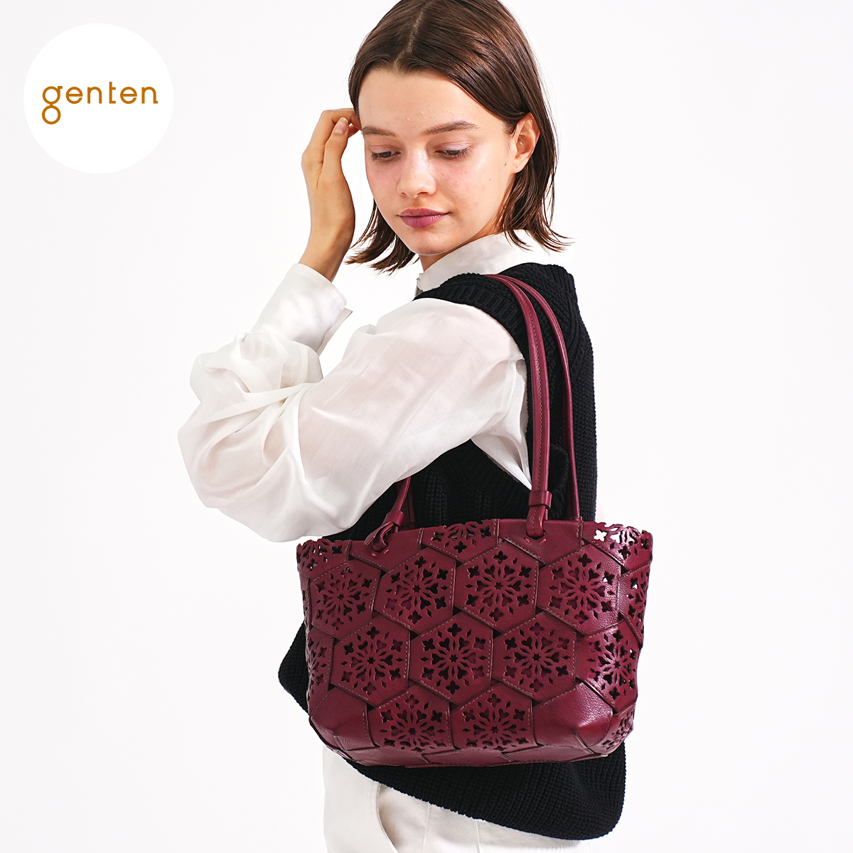 genten（ゲンテン） genten 44805 カレイド トートバッグ 本革バッグ 