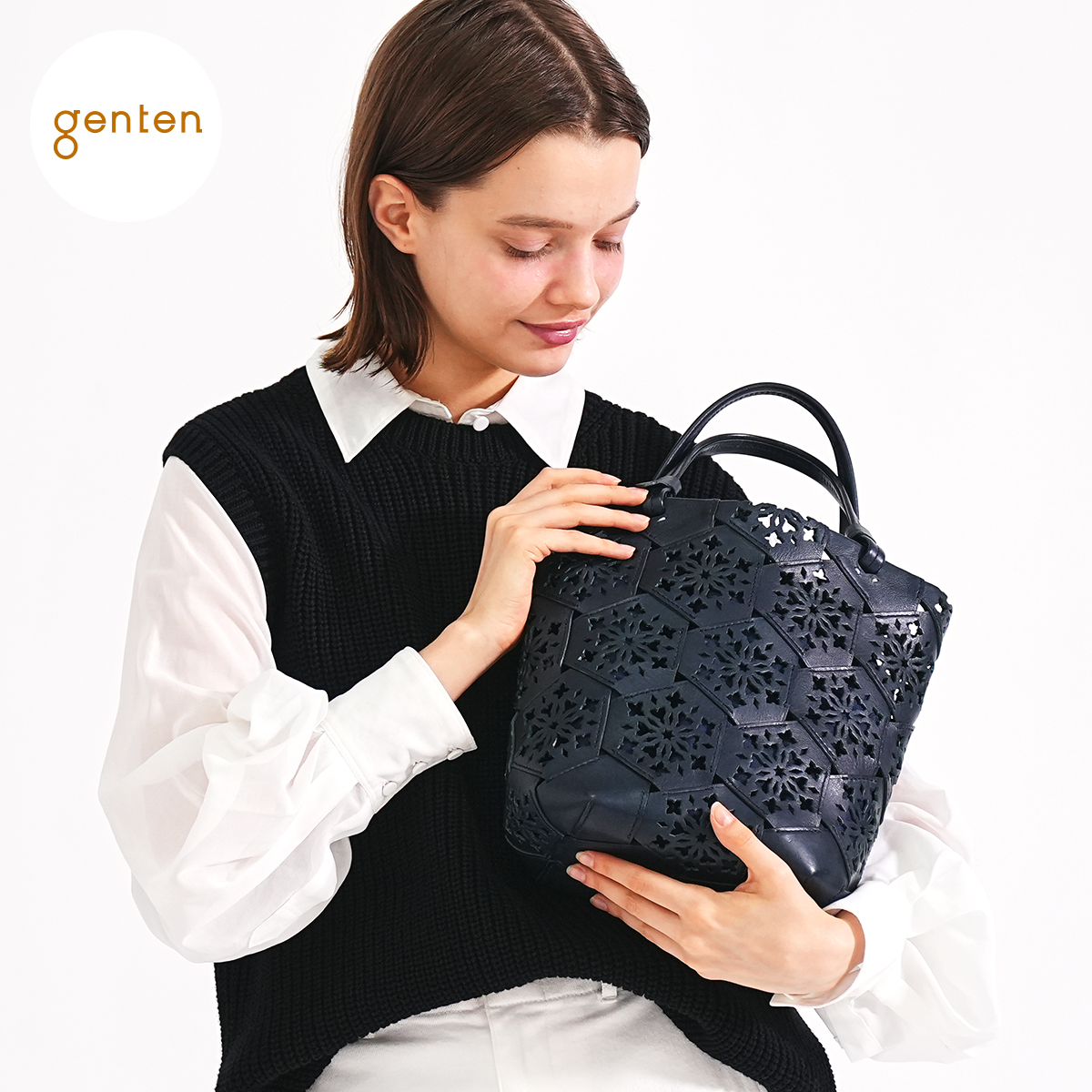 genten（ゲンテン） genten 44806 カレイド ハンドバッグ 本革バッグ 