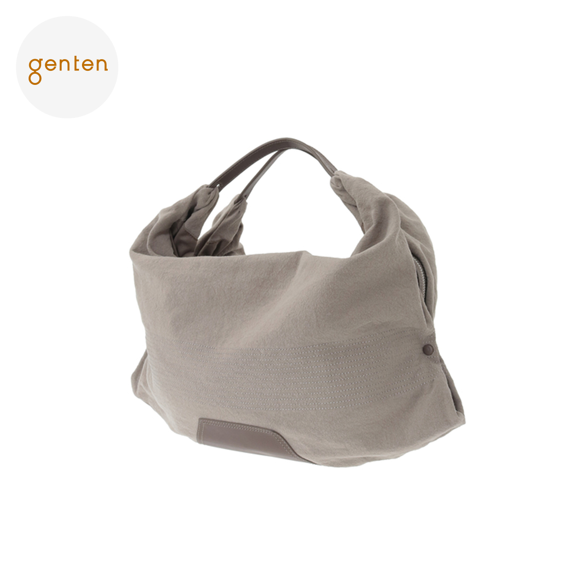 genten（ゲンテン） genten 44917 ルーナ トートバッグ 小 本革x綿麻