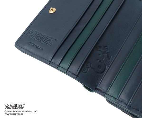 genten PEANUTS スヌーピー コラボ 財布 genten（ゲンテン） genten 46121 PEANUTS ジグザグウォレット革小物