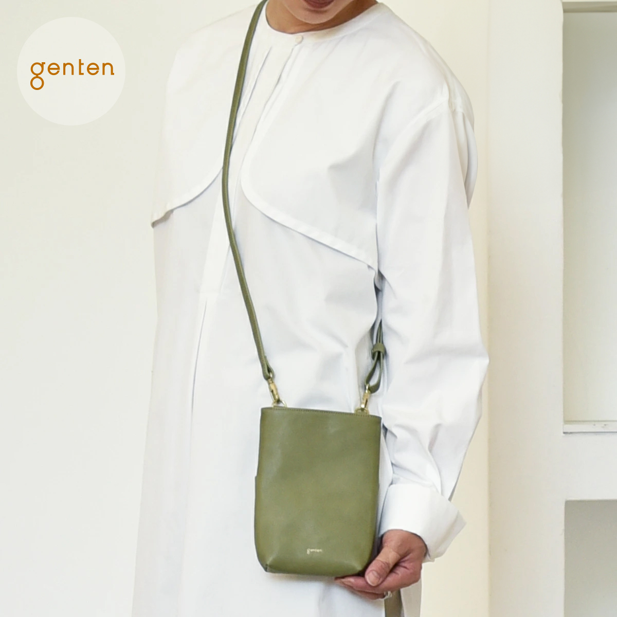 [極美品]genten ゲンテン　トートバッグ　ショルダーバック　リボン　シボ革 トスカ スペリオーレ かぶせ付きショルダーバッグ｜商品一覧