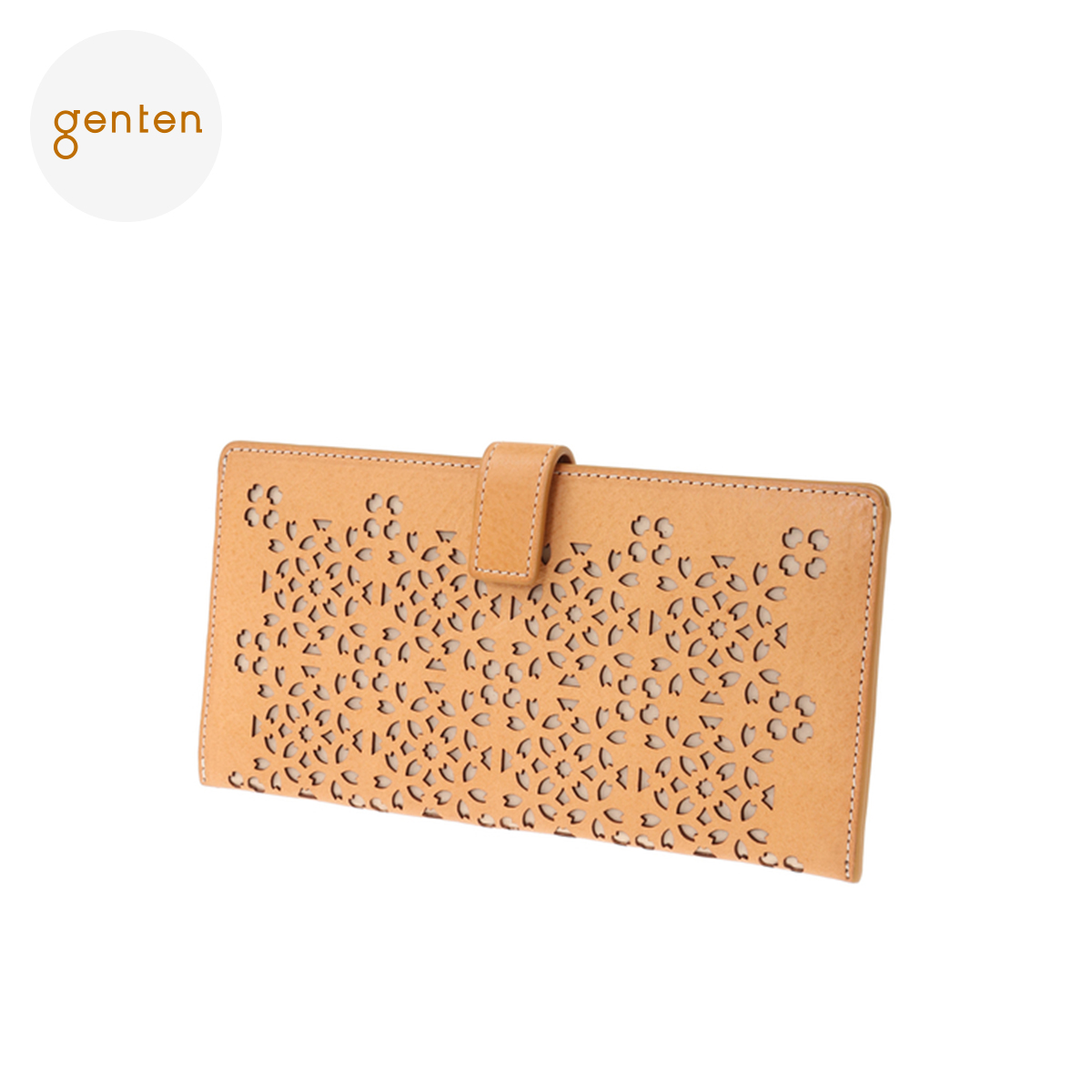 ゲンテン　財布 genten（ゲンテン） genten 49595 フラッターカットワーク マチなし長