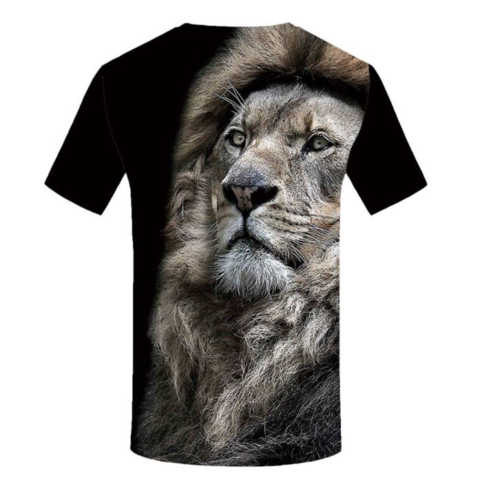 り*る様 ライオン顔プリント Tシャツ Lサイズ PEPPERS ライオン Tシャツ 百獣の王 かっこいい おしゃれ 大人 しぶい