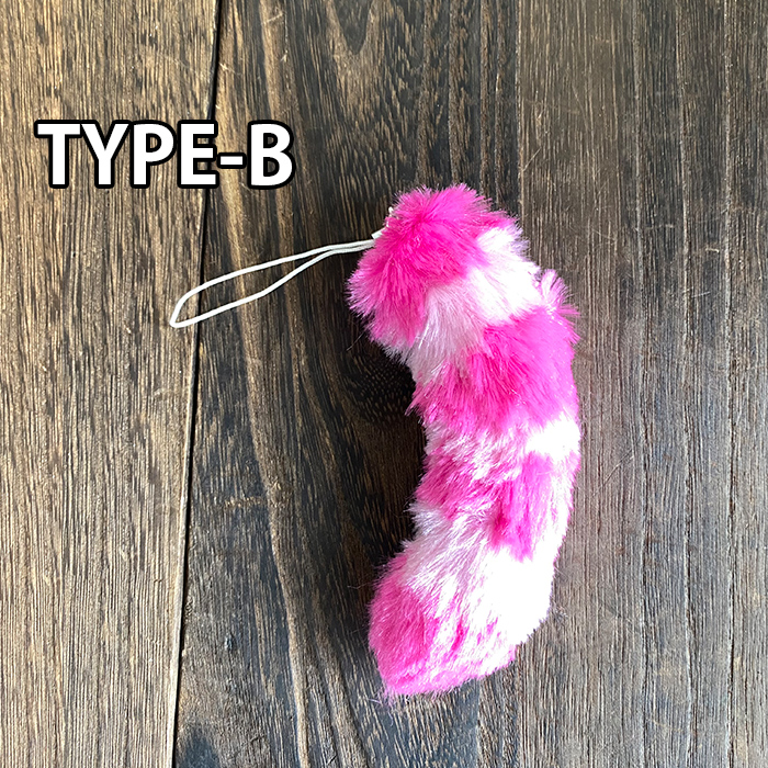 ふわふわ モコモコ しましま しっぽ ストラップ : ジェントルブリーズ