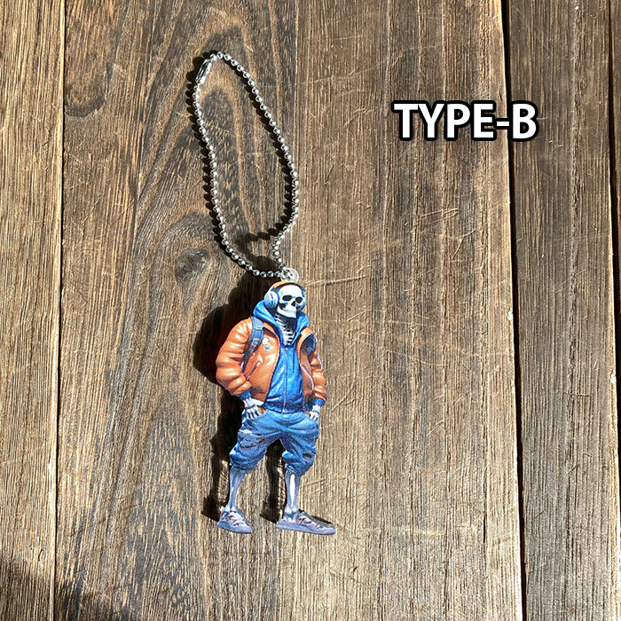 骸骨 キーホルダー ガイコツ 骨 スカル ドクロ アクリル かっこいい