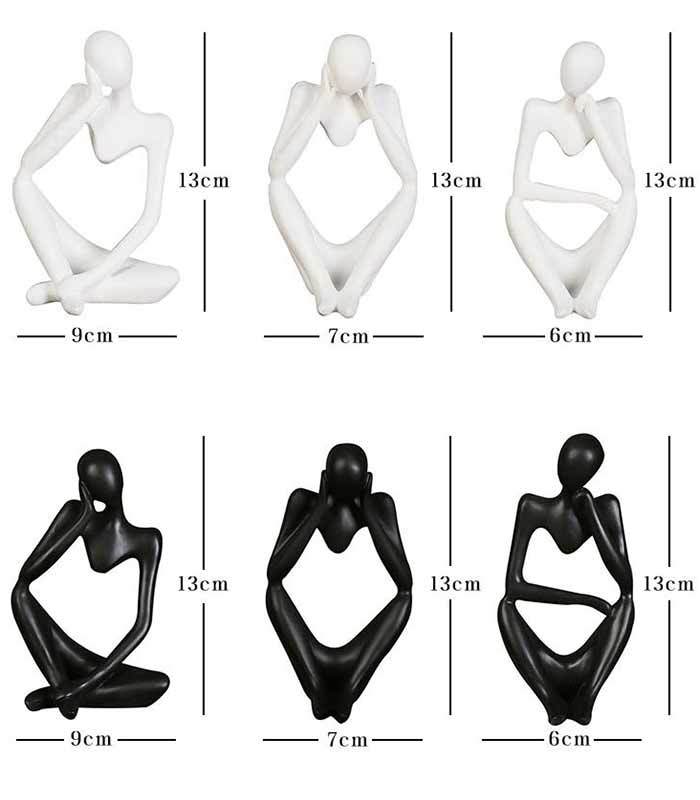 3人 3体 置物 インテリア 考える人 オブジェ 飾り おしゃれ 雑貨
