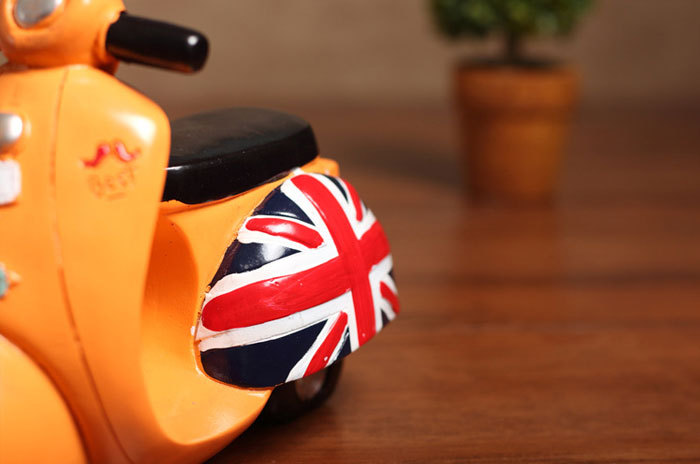 アメリカンインテリア雑貨ブリキスチールバイクL4点セット置物コレクションビレッジ スクーター 置物 バイク オートバイ 原付 ブリティッシュ インテリア