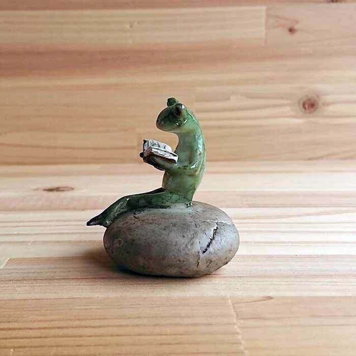 蛙 カエル かえる 置物 インテリア お店 庭 入口 かわいい おしゃれ 石