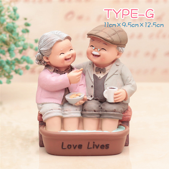 おじいちゃん おばあちゃん 置物 老人 かわいい 老夫婦 ディサービス