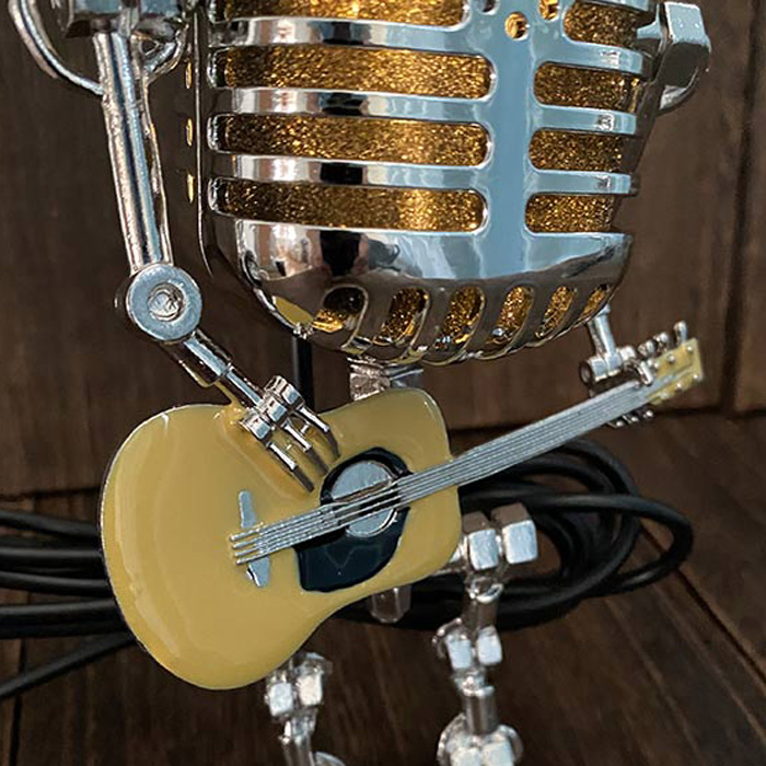 マイク ロボット ギター ヴィンテージマイクロボット 照明機能あり  