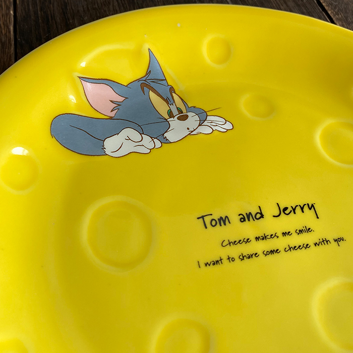 トムとジェリー 皿 子供用 パスタ皿 かわいい チーズ チーズの穴
