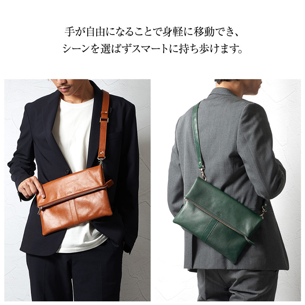 SEEKER（シーカー） クラッチバッグ 本革 メンズ 2way ショルダー