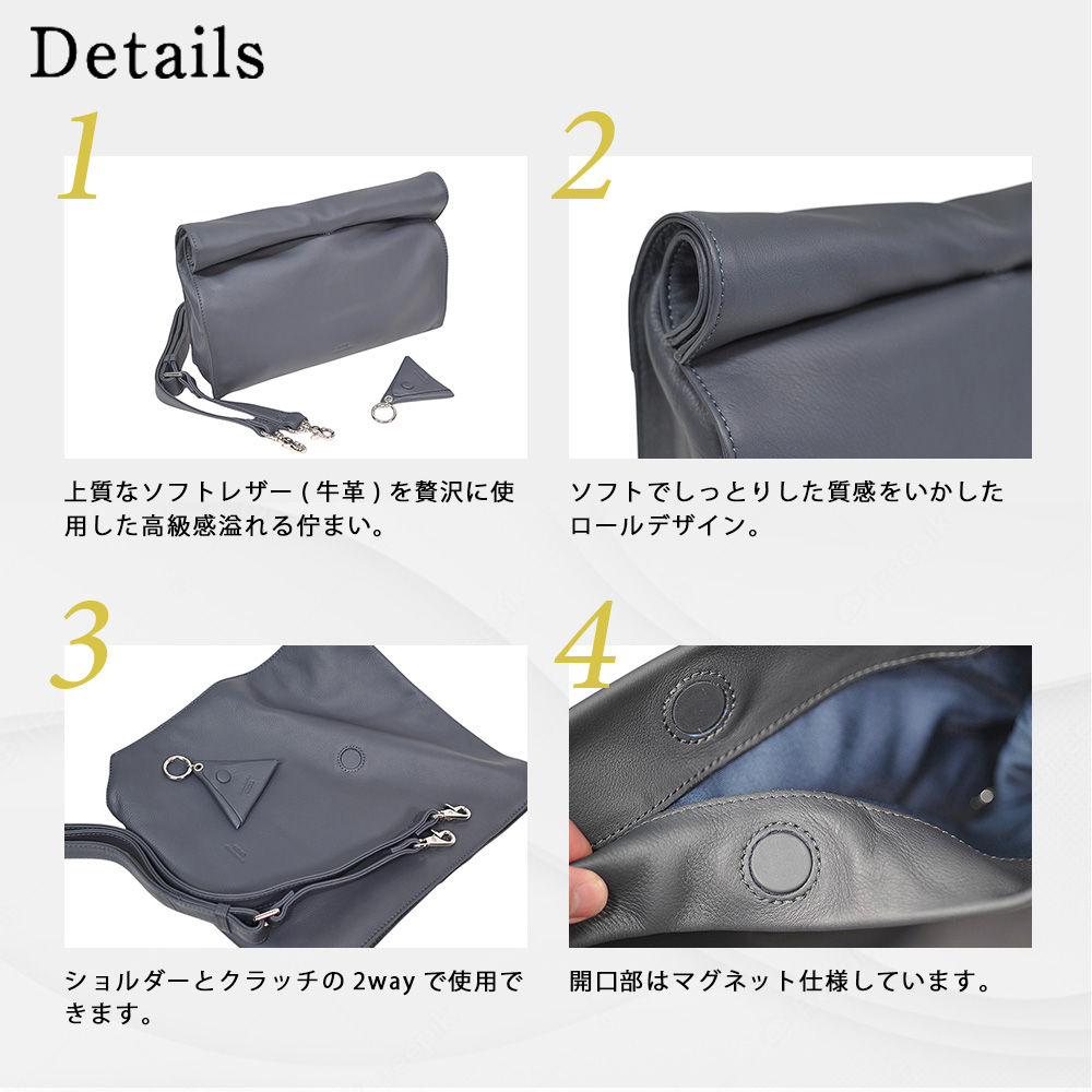 SEEKER（シーカー） ショルダーバッグ 本革 メンズ 斜め掛け クラッチ