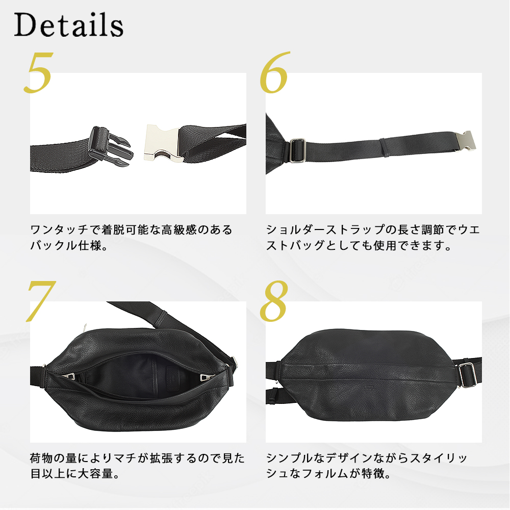 SEEKER（シーカー） ボディバッグ メンズ ワンショルダー 本革 レザー