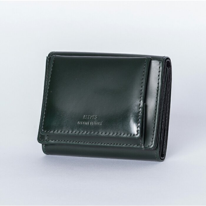 三つ折り財布 メンズ ブランド 財布 本革 ミニ財布 革 小銭入れ付き 小さい 小さい財布 定期入れ おしゃれ 小銭入れ カード入れ 薄型 ウォレット SEEKER｜genuine-leather-s｜02