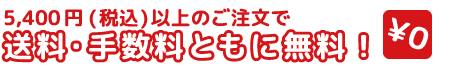 5,400円以上のご注文で送料・手数料無料