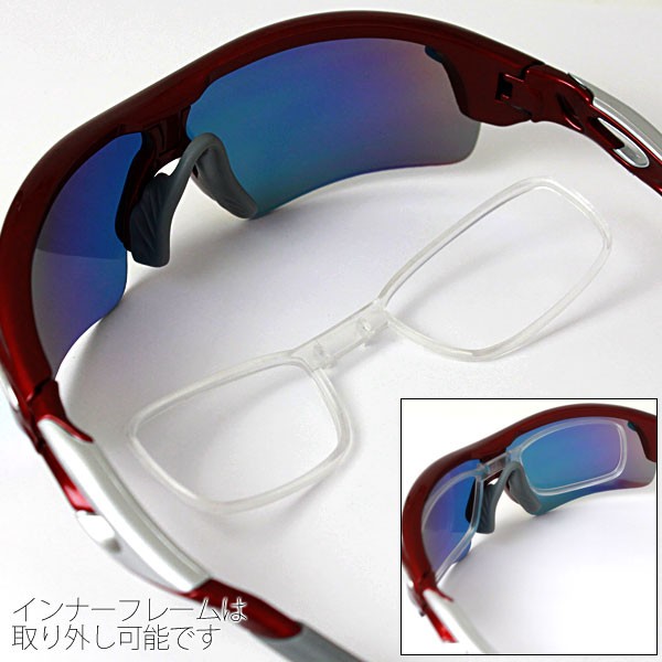 スポーツサングラス 赤と白 フレーム 100%(ワンハンドレッド) スポーツサングラス スピードクラフト XS
