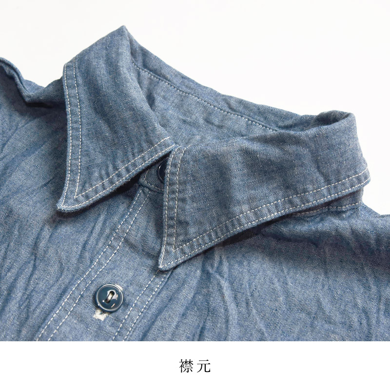 2025春夏新作 オアスロウ orSlow シャンブレーワークシャツ SLIM FIT CHAMBRAY WORK SHIRTS 807 デニムシャツ ワークシャツ 日本製 長袖 綿100 メンズ ヴィンテージ 古着 アメカジ ブランド 01-8070-84 orSlow（オアスロウ） 2025新作 シャンブレーワークシャツ SLIM FIT