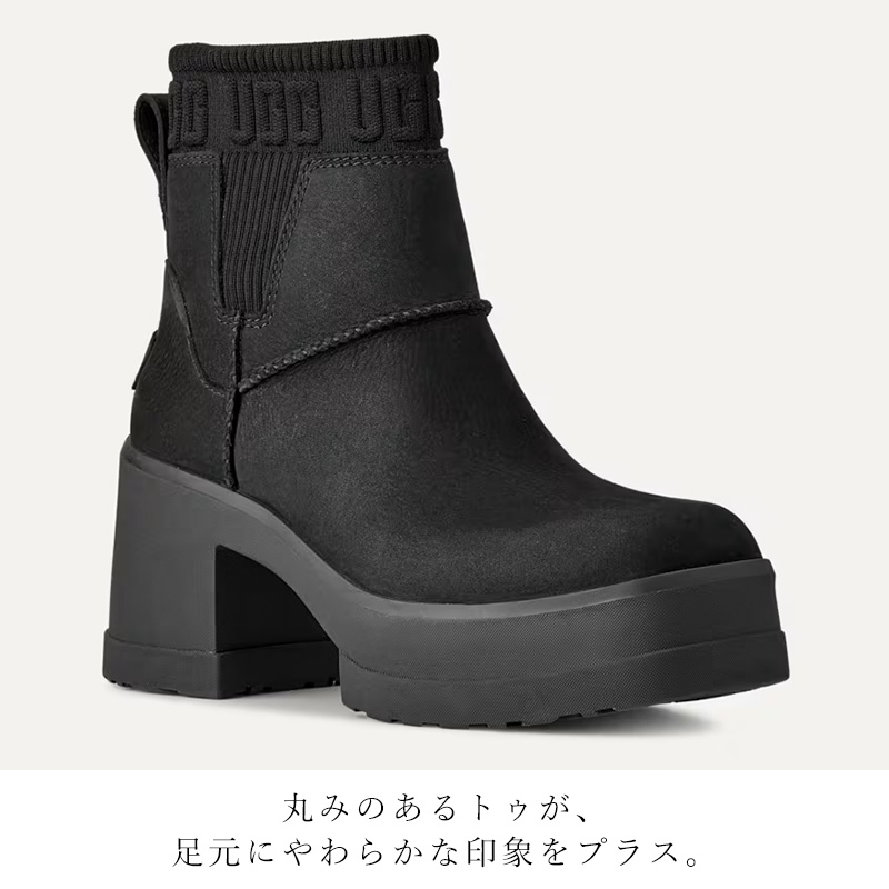 新品・未使用☆UGG アグ　ブーツ　ミュール　ブラック UGG アグ Moxy Chelsea モクシー チェルシー レディース 厚底 ブーツ