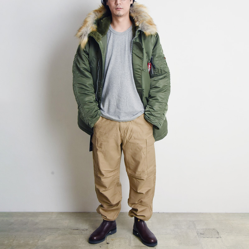 10%OFF ALPHA INDUSTRIES アルファインダストリーズ N-3B ナイロンジャケット U.S.サイズ メンズ 中綿  ミリタリージャケット ミリタリーコート N3B 20024