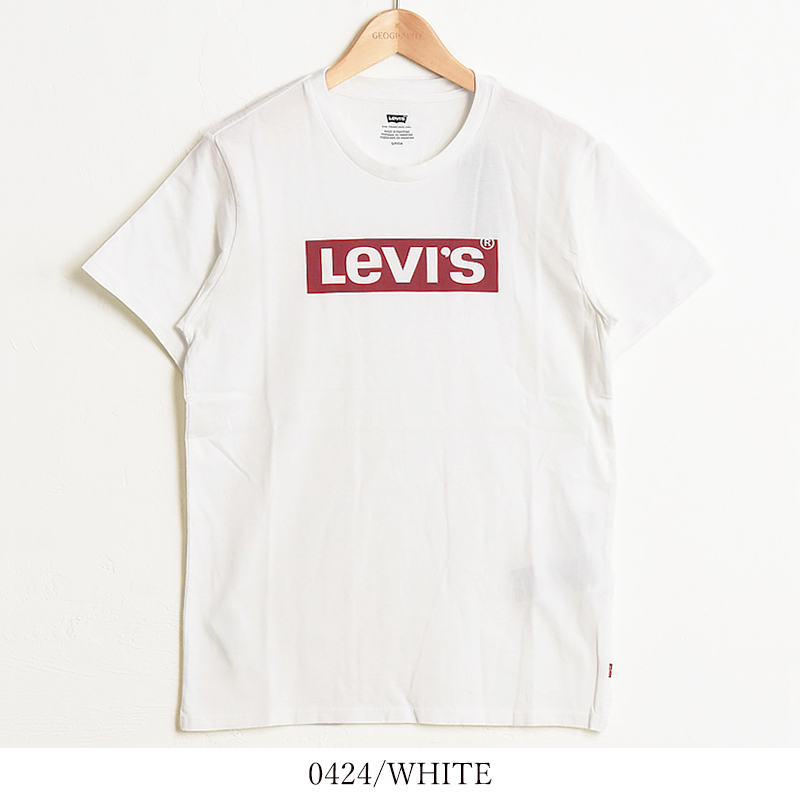 SALEセール半額50%OFF LEVI&apos;S リーバイス ボックス ロゴ Tシャツ メンズ 白 黒 ...