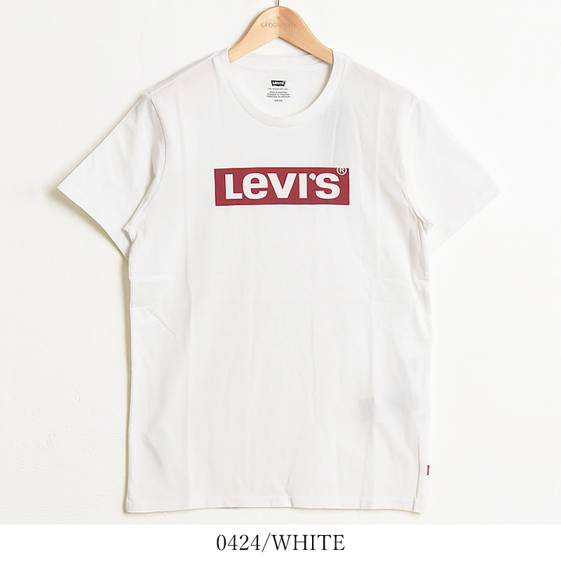 SALEセール半額50%OFF LEVI'S リーバイス ボックス ロゴ Tシャツ 半袖 メンズ 白 黒 Ｔ 22491｜geostyle｜02