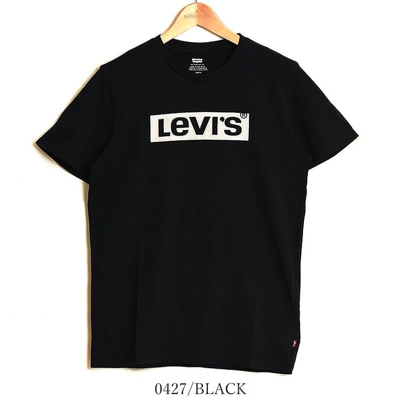 SALEセール半額50%OFF LEVI'S リーバイス ボックス ロゴ Tシャツ 半袖 メンズ 白 黒 Ｔ 22491｜geostyle｜03