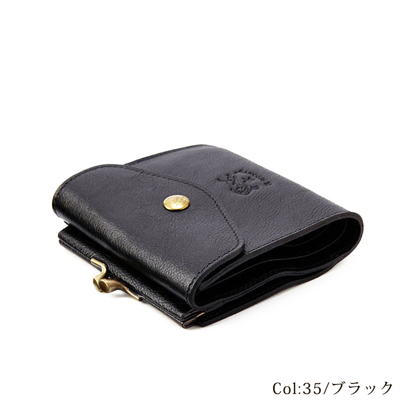 新品 未使用】イルビゾンテ IL BISONTE グレー 三つ折りがま口
