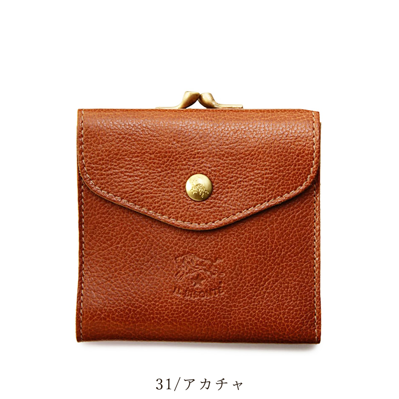 未使用✨IL BISONTE イルビゾンテ　VEGA レザー　がま口折り財布 IL BISONTE（イルビゾンテ） 国内正規取扱店 レザー がま口付き 二