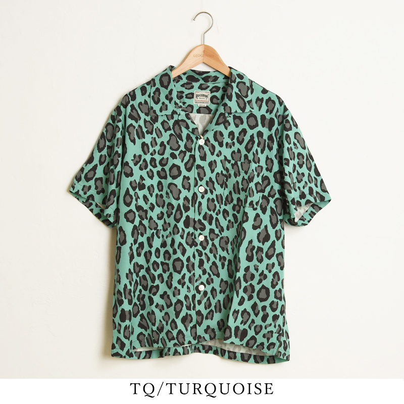 ［HOUSTON ヒューストン］レオパード アロハシャツ / 開襟シャツ HOUSTON ヒューストン］LEOPARD ALOHA SHIRT レオパード アロハ