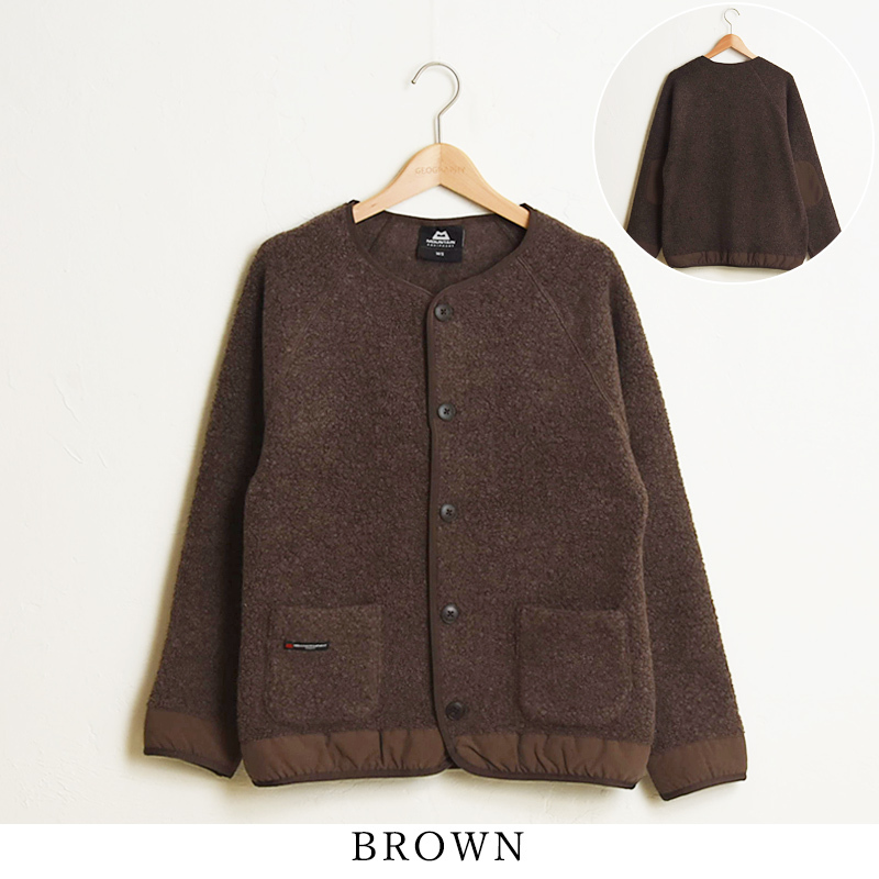 マウンテンイクイップメント MOUNTAIN EQUIPMENT ウールボアカーディガン フリース アウター エルボーパッチ Wool Boa Cardigan 425178L｜geostyle｜03