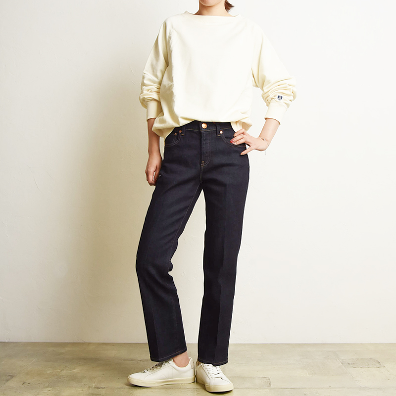 RED CARD 濃紺 マーマレード フレア 美脚デニム ジーンズ 24 柔らか RED CARD レッドカード トーキョー Marmalade Ankle グッド