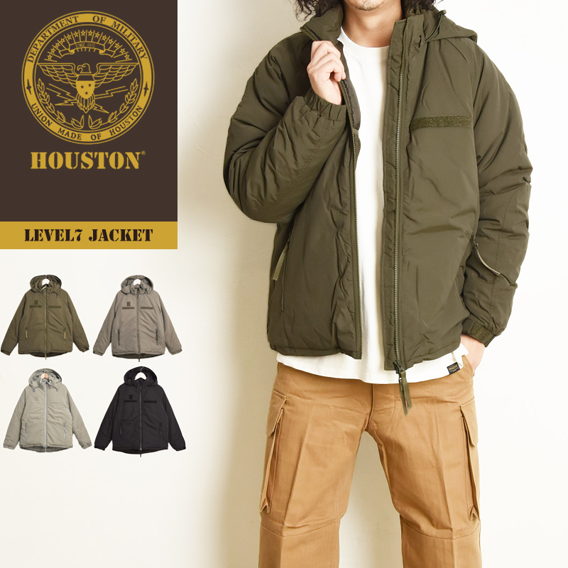 HOUSTON ヒューストン LEVEL7 JACKET レベル7 ジャケット Thinsulate シンサレート 3M 中綿 ミリタリー アウター  フード MILITARY 米軍 メンズ アウトドア 50323