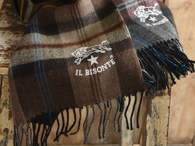 Il Bisonte イルビゾンテ チェック ロゴ マフラー ストール レディース メンズ ウール かわいい Geo Style ジェオスタイル 通販 Yahoo ショッピング