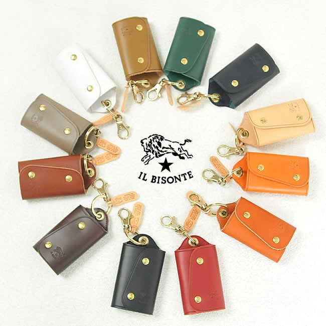 IL BISONTE イルビゾンテ キーケース グレー 新品 レザー 高級感 org.jpg