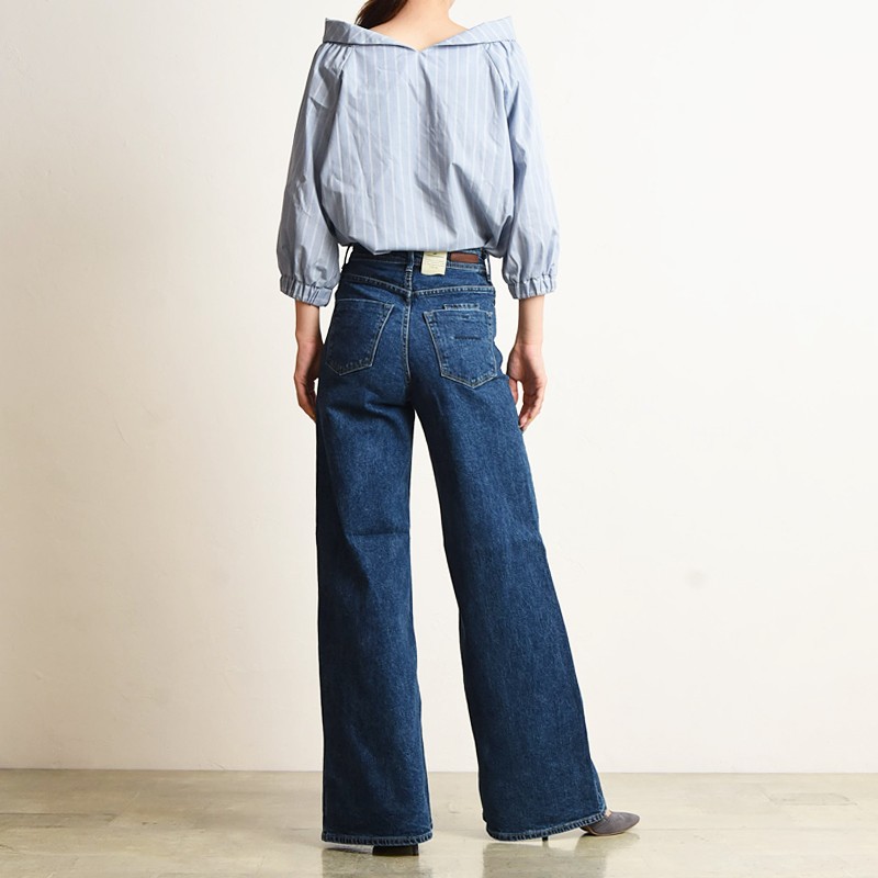 YANUK SALEセール10%OFF 裾上げ無料 ヤヌーク ワイドフレア