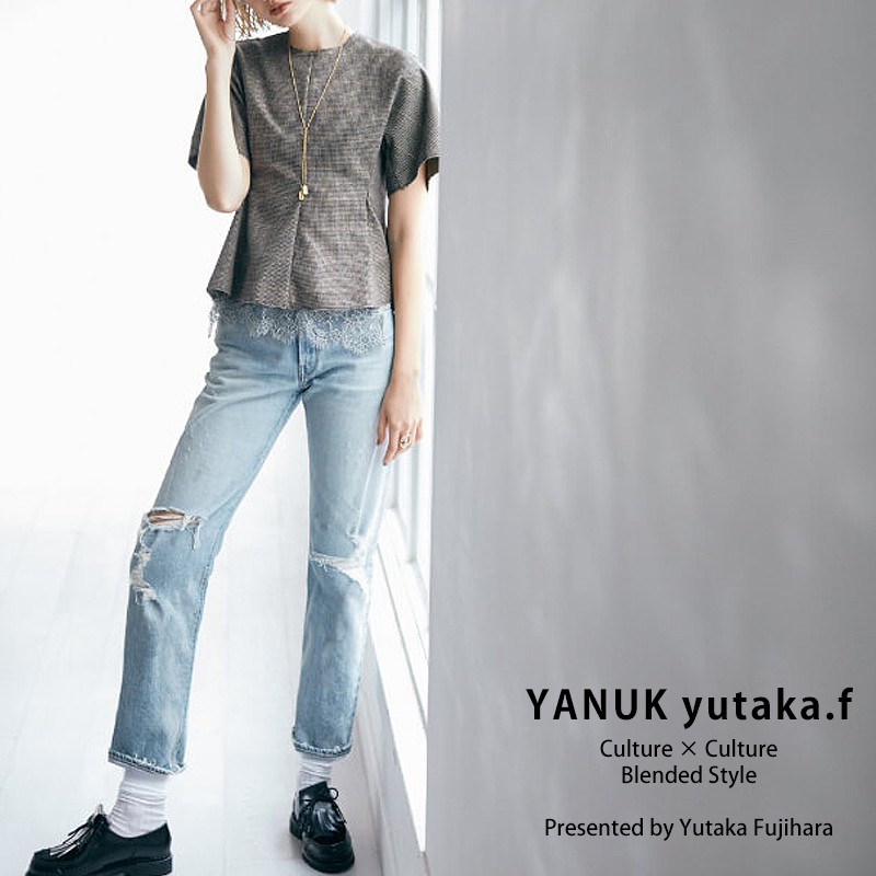 YANUK×藤原 裕 ヤヌーク コラボレーション デニムパンツ レディース 80