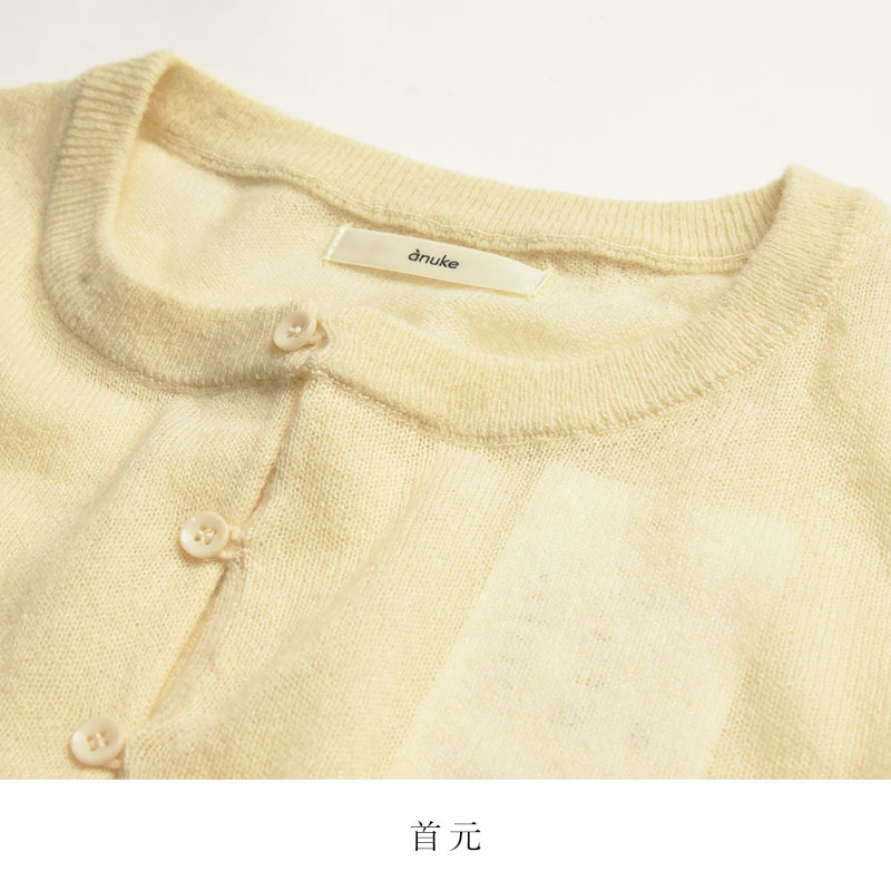 アンヌーク　anuke トップス　春　夏　美品　ベージュ　イエロー anuke（アンヌーク） SALE ANUKE Layered Sheer Long T-shirts 即日