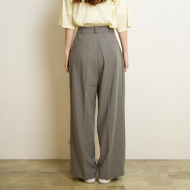 anuke（アンヌーク） 爆買 2025新作 パネルワイドパンツ ワイド タック