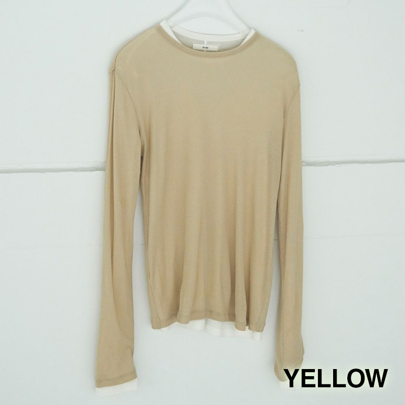 anuke アンヌーク レイヤード シアー ロングTシャツ : GEOGRAPHY