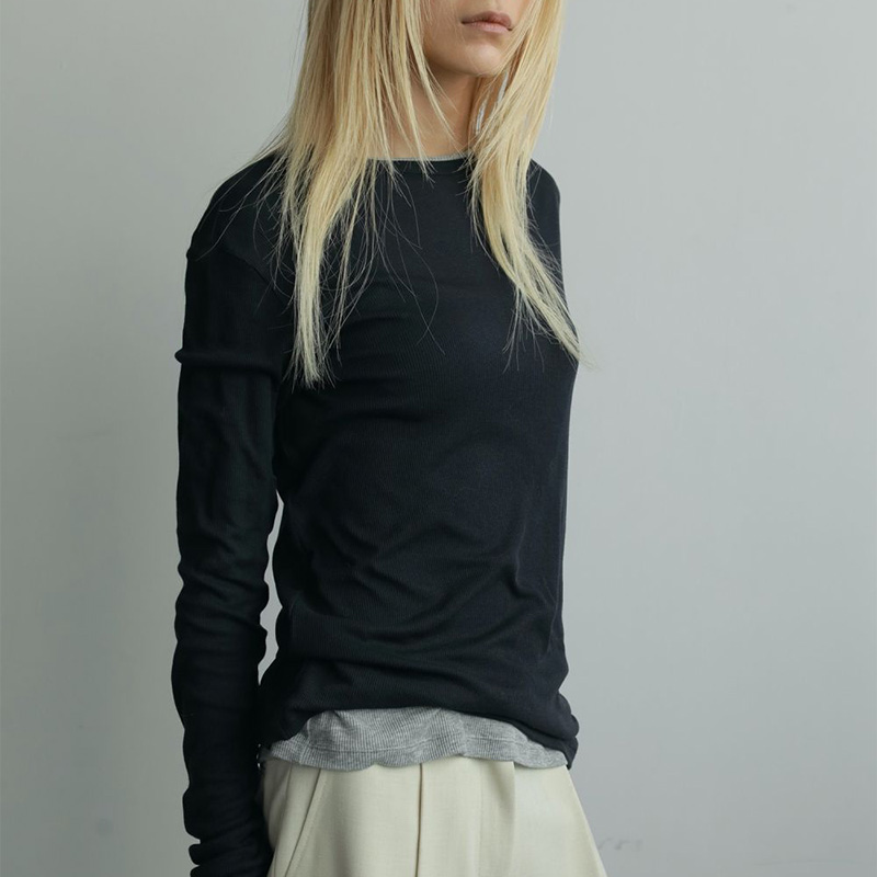 anuke アンヌーク レイヤード シアー ロングTシャツ : GEOGRAPHY