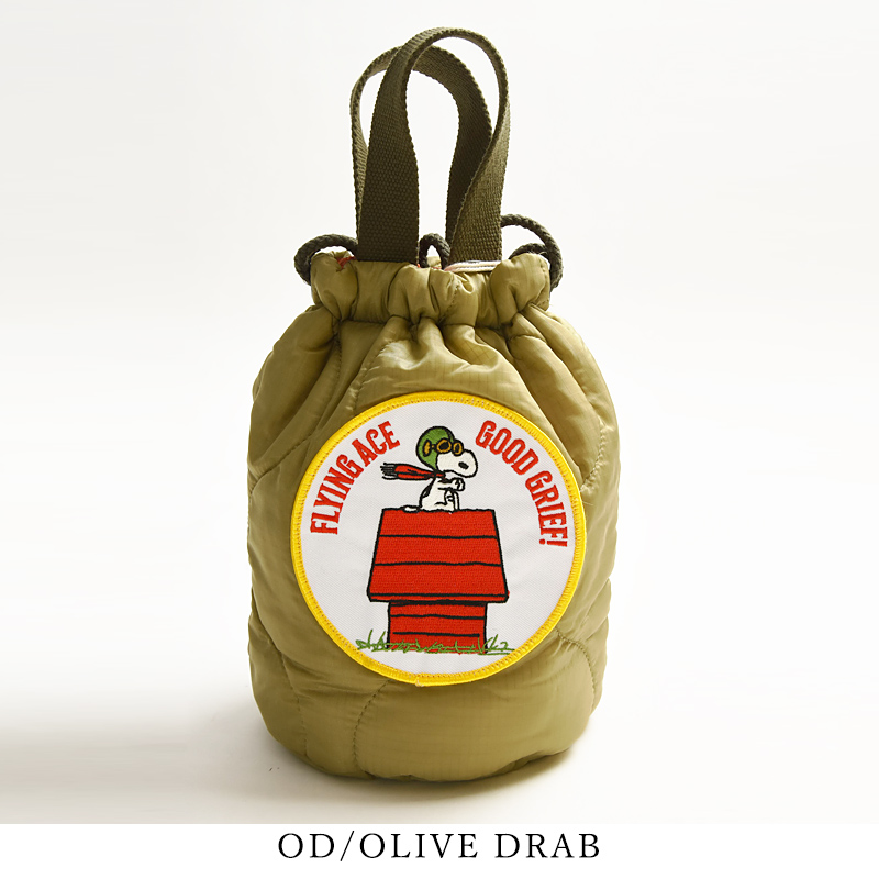 HOUSTON×PEANUTS ヒューストン キルティング|エフェクトバッグ|SNOOPY『PEANUTS EFFECT BAG FLYING ACE』【アメカジ・バッグ】6886 HOUSTON（ヒューストン） キルティングエフェクトバッグ FLYING ACE