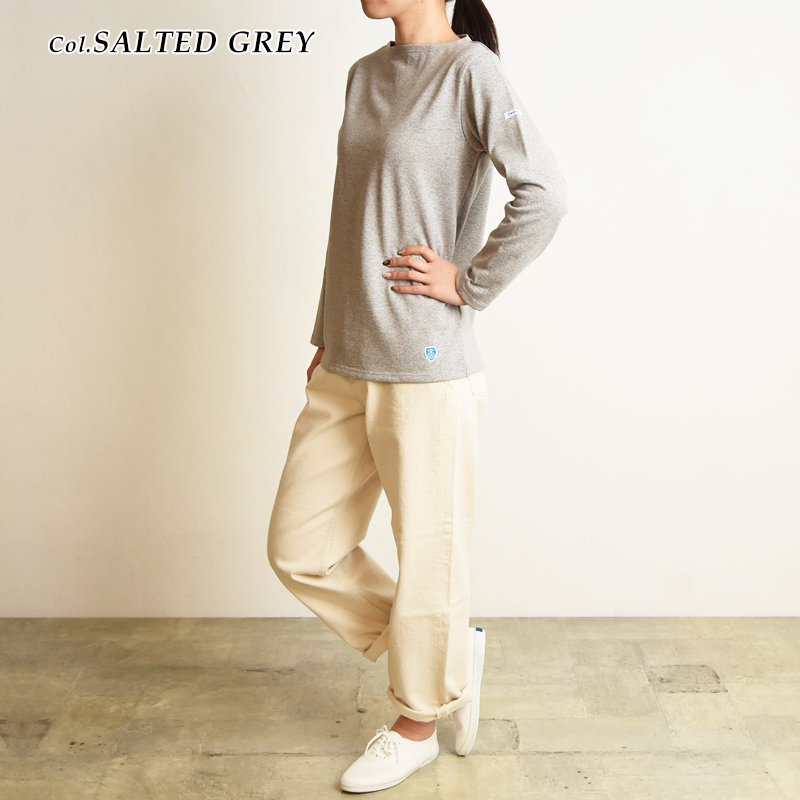 オーシバル オーチバル Orcival フレンチバスクシャツ レディース 無地 長袖 ソリッド Tシャツ カットソー B211-9 SOLID b211-9lsolidr_1.jpg